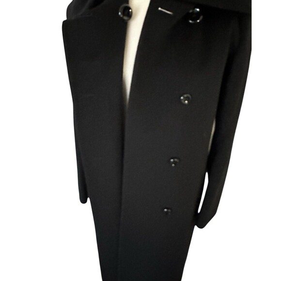 Cinzia Rocca Ing Loro Piana Italy Superfine Wool Coat Lined Black Size 6 - Picture 10 of 16